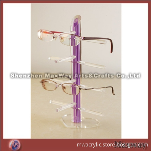 Tree-liked clear acrylic/perspex 4 pairs sunglasses holder/display
